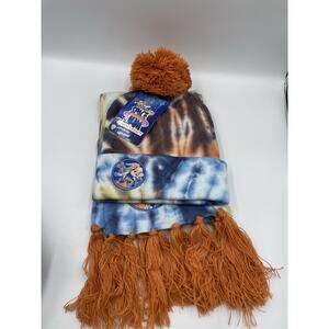 Loony Tunes Space Jam Tie Dye Scarf And Beanie Matching Set New With Tags